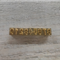 0-9/A-Z Chinese Factory Customized Copper Characters Brass Hot Stamping Letters